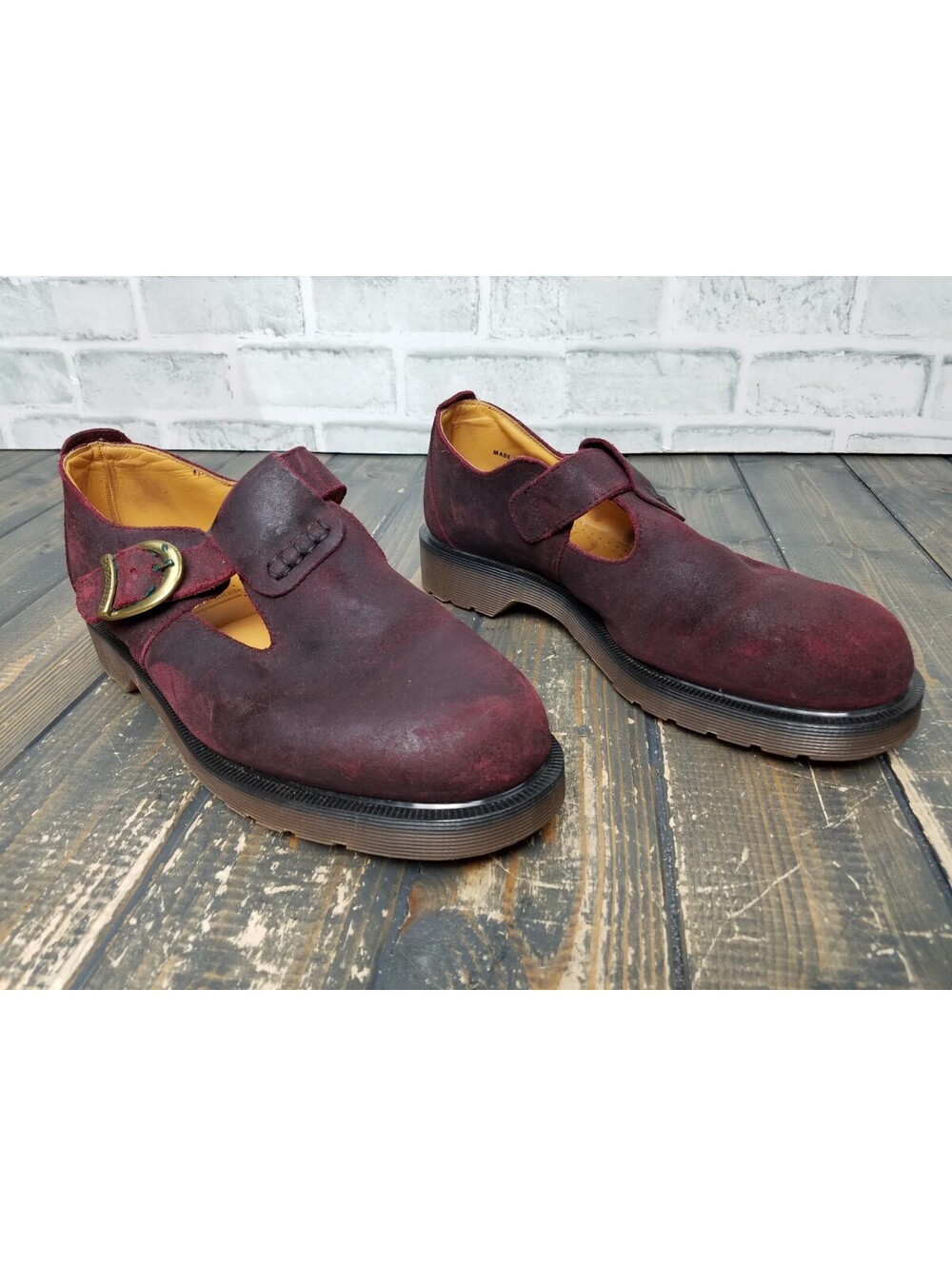 Vintage Dr Martens Polley 8107 Mary Jane Dolly Buckle England Shoes Size 7